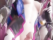 Compilation Of A Petite And Beautiful Dva From Overwatch Using Her Feet To Stroke Dicks