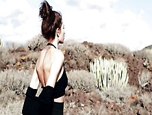 Sexy Muse Reveals Her Tits In The Desert