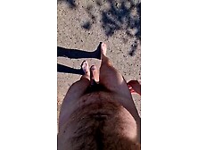 Cumming Completely Naked In An Open Parking Lot