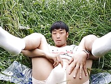 Young Chinese Boy Masturbating Outdoors - Cute Twink Asian Amateur