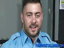 Police Cum Spray Buff Guy