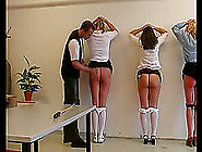 Four Schoolgirls Spanked And Caned