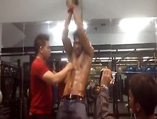 Asian Gym Slave Nipples Torture