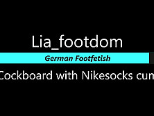 Cockboard With White Nike Socks