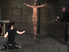 Ebony Sub In Extreme Flogging Session