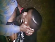 Naughty Black Dude Blowing A Big-Cocked Stranger