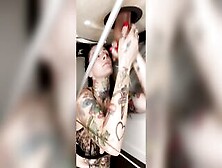Tattooed Up Cougar Milks Her Stepson Then Gets A Long Cum Shot On Face To Finish
