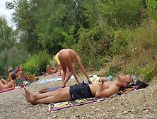 Nudist Grandpa At The Beach - 3