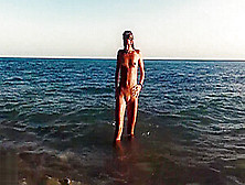 Russian Girl Sasha Bikeyeva -   Stunning Nudist Teases On Camera,  Gets Fucked And Sucks A Tourist On The Beach