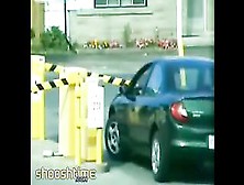 Genius Woman Pays Her Parking Then Slams Into The Gate