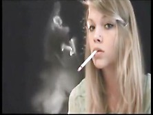 Beautiful Blonde Girl Smoking Her Vs120S...  Mika