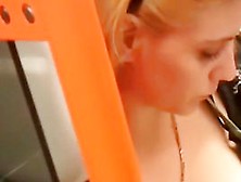 Big Tits On Subway