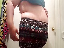 Round Gut Bbw Shows Off Belly