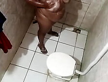 Secret Webcam In The Bathroom Catches Chubby Stepmother
