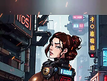 Sexy Hot Babe In Cyberpunk World