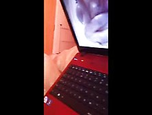 Girlfriend Rubbin Her Clit While Watchin Porn Till She